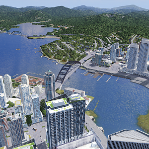 Cities-Skylines-Overlook of the waterside